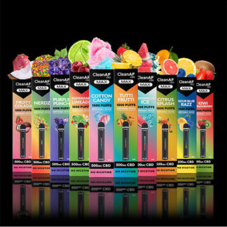 CleanAF CBD Max 6mL 1500 Puff Disposable - 500mg