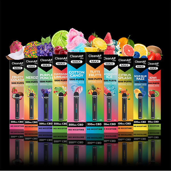 CleanAF CBD Max 6mL 1500 Puff Disposable - 500mg