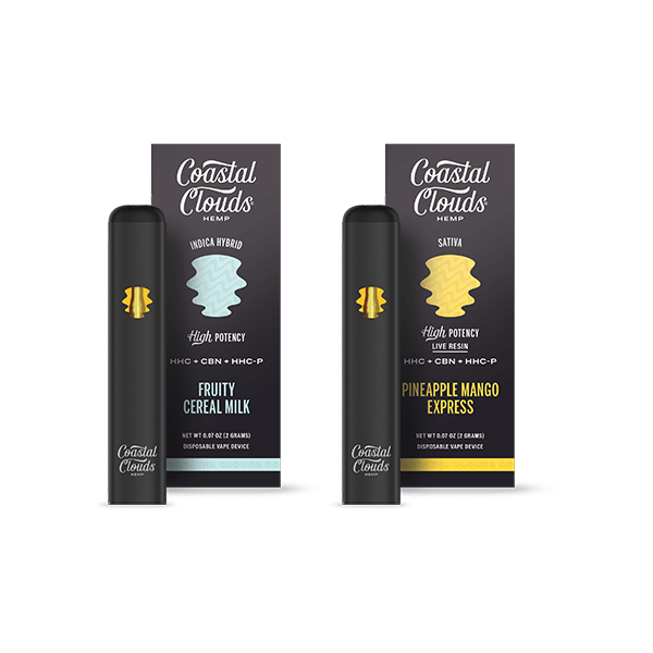 Coastal Clouds Hemp Live Resin HHC plus CBN plus HHCP Disposable - 2g