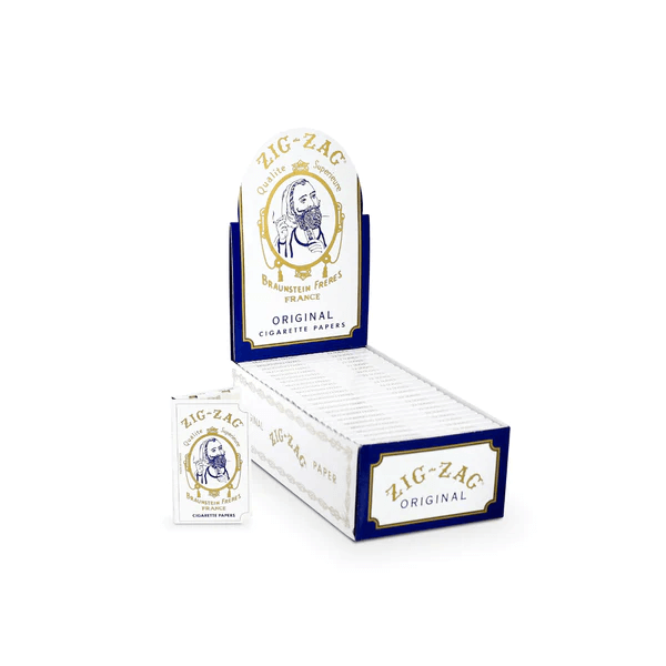 Zig Zag Original White Box Rolling Papers 32-Sheet Booklet - 24-Booklet Display
