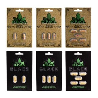OPMS Kratom - Black/Gold Series Capsules - 10-Pack