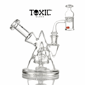 MKGlass TX71 Toxic Fabb Egg Pyramid Sidecar Glass Water Pipe