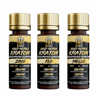 Modus Kratom Gold Super Shot 398mg Bottle - 12pc Display