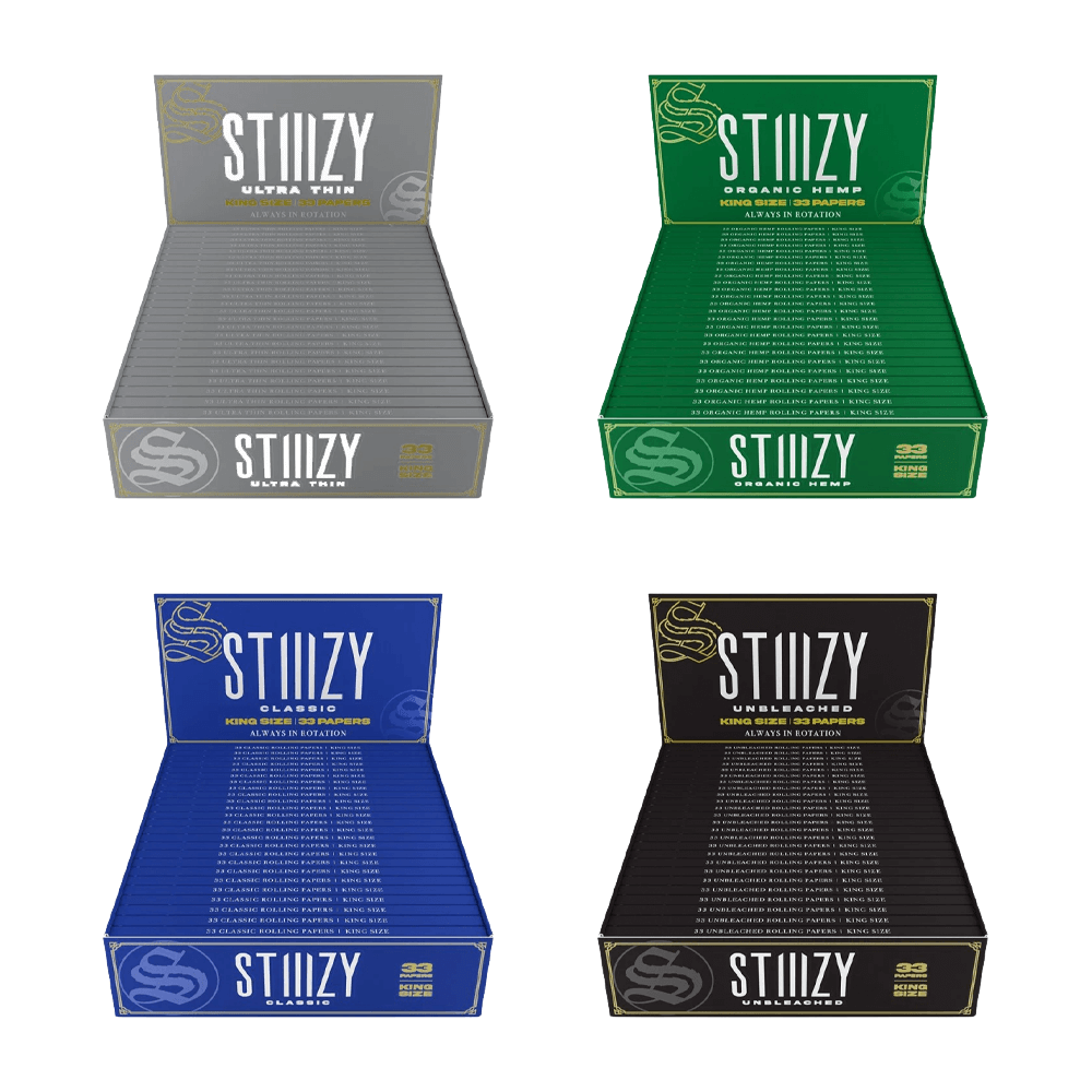 STIIIZY Premium Rolling Papers KING SIZE 33-Sheet Booklet - 24pc Display