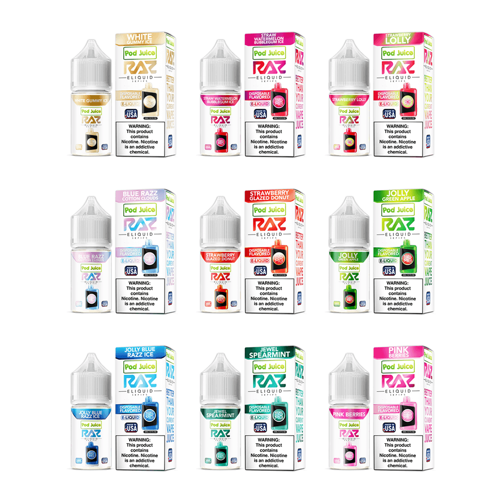 Pod Juice plus RAZ Disposables Collab Salt E-Liquid 30mL - Salt Nic