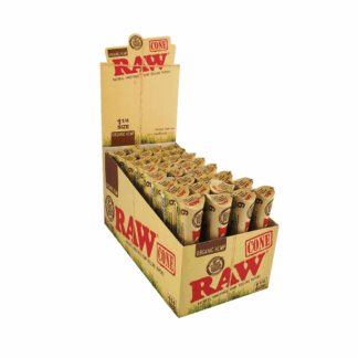 Raw Organic Hemp Cones 1 -1/4 in 6-Cone Pack - 32pc Display
