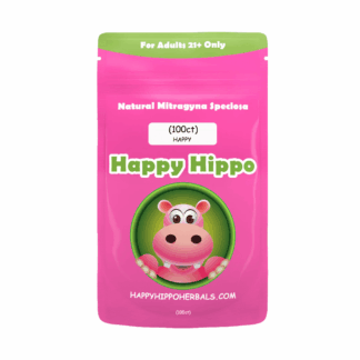 Happy Hippo Kratom Capsules - 100ct Pouch