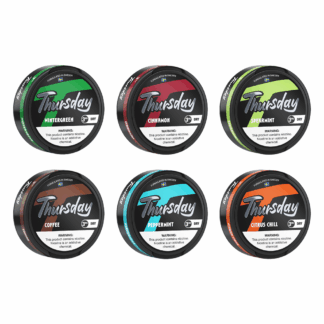 Thursday Dry Nicotine Pouches - 20ct Can 5pc Display