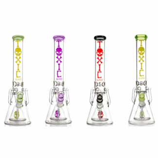 MKGlass - Water Pipe TX72 Toxic 16″ Pyramid Recycler Beaker