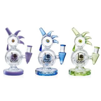 Lookah - Rig 8 in Mini Disc Percolator Rooster Glass Water Pipe - WPC1000
