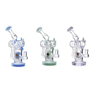 Lookah - Dab Rig 10” Recycler Percolator Fantasy Bird Water Pipe - WPC1009