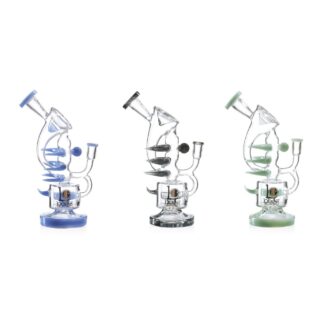 Lookah - Dab Rig 11 in Recycler Double Chamber Spur Water Pipe - WPC1010