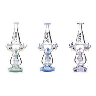Lookah - Dab Rig 12 in Recycler Color Rim Big Eyes Water Pipe - WPC1015
