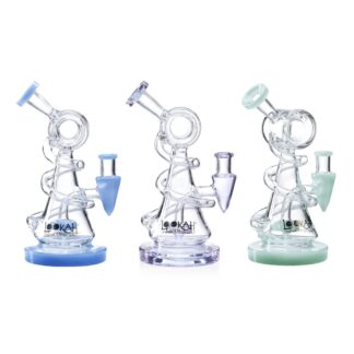 Lookah - Dab Rig 9 in Mini Recycler Spiral Beaker Water Pipe - WPC1017