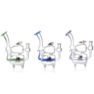 Lookah - Dab Rig 9 in Cute Recycler Double Chamber Percolator Water Pipe - WPC1018