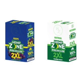 Hemp Zone Premium 2XL Wraps - 25 Pouch Box
