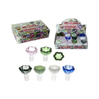 Non branded - DSPLY 12pc- Bowl Colorful Flower Design - SAS
