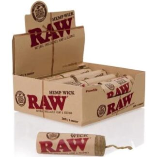 Raw* - DISPLY 20pc- Hemp Wick- 20ft/6m