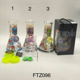 Non branded - Water Pipe B92 All in One Skull Design Beaker with Complete Kit
