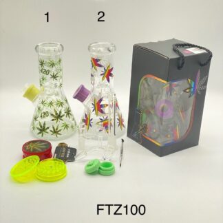 Non branded - Water Pipe B95 All in One Hemp Design Beaker with Complete Kit