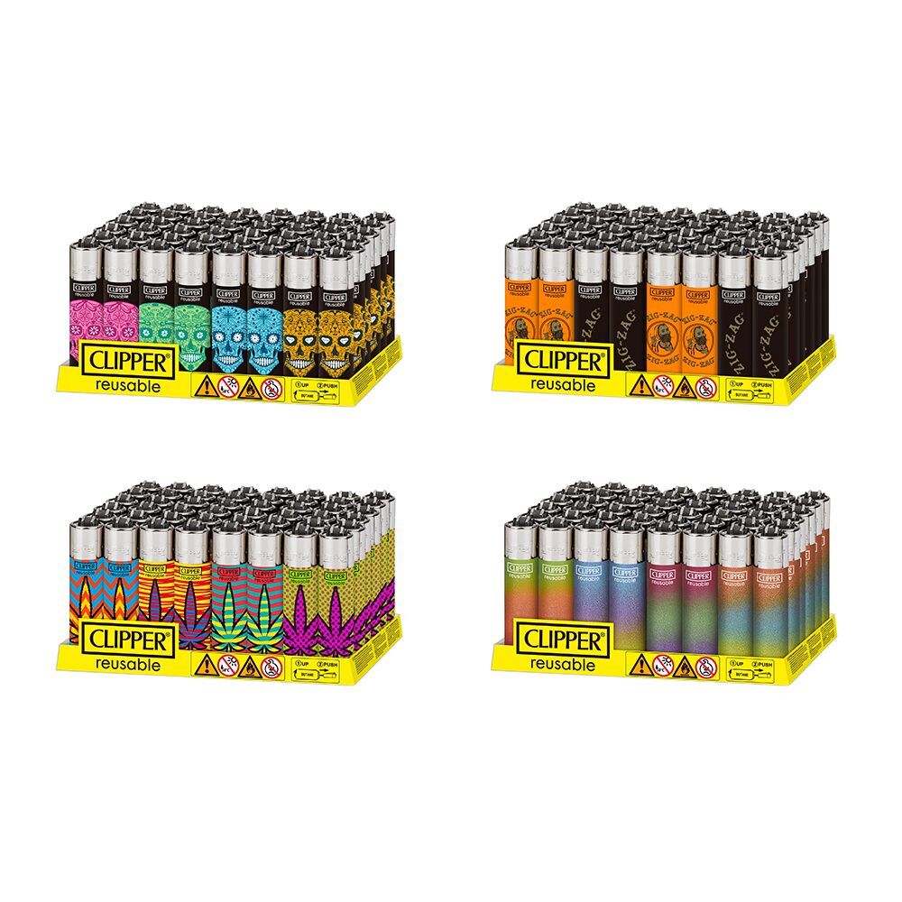 Clipper - DSPLY 48pc- Lighter CP11R Reusable Classic Large