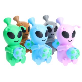 Non branded (Water Pipe) H376 Silicone Baby Alien Holding The Earth