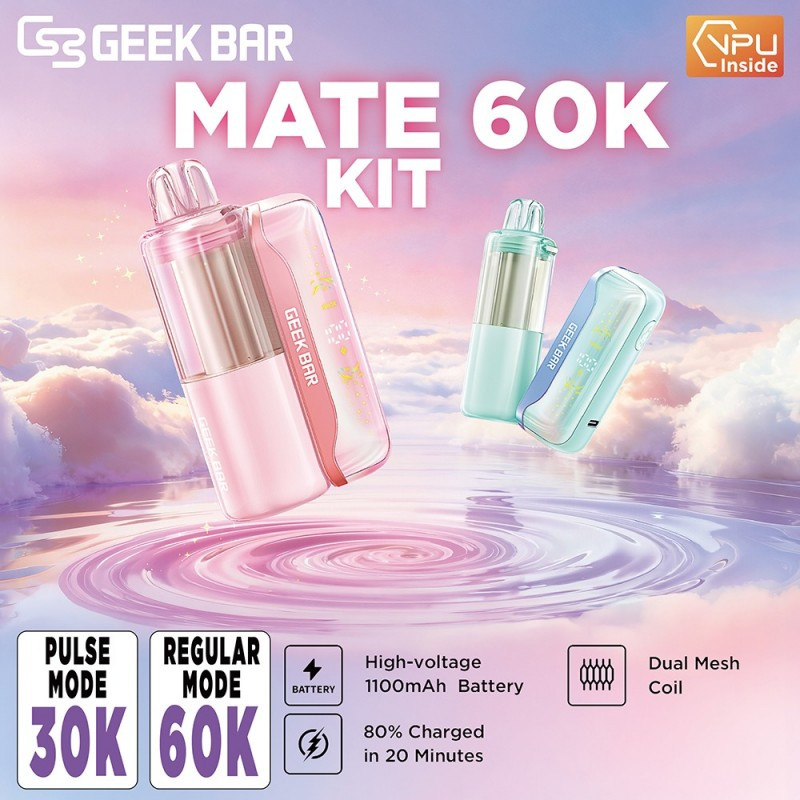 Geek Bar Mate (Dispo KIT) (60000Puff)(15mL) Dispo + Power Dock - Image 8