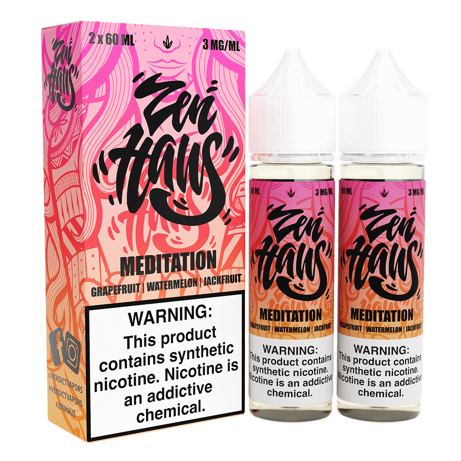 Zen Haus Series E-Liquid 120mL - Freebase - 60mL 2-Pack - Image 5
