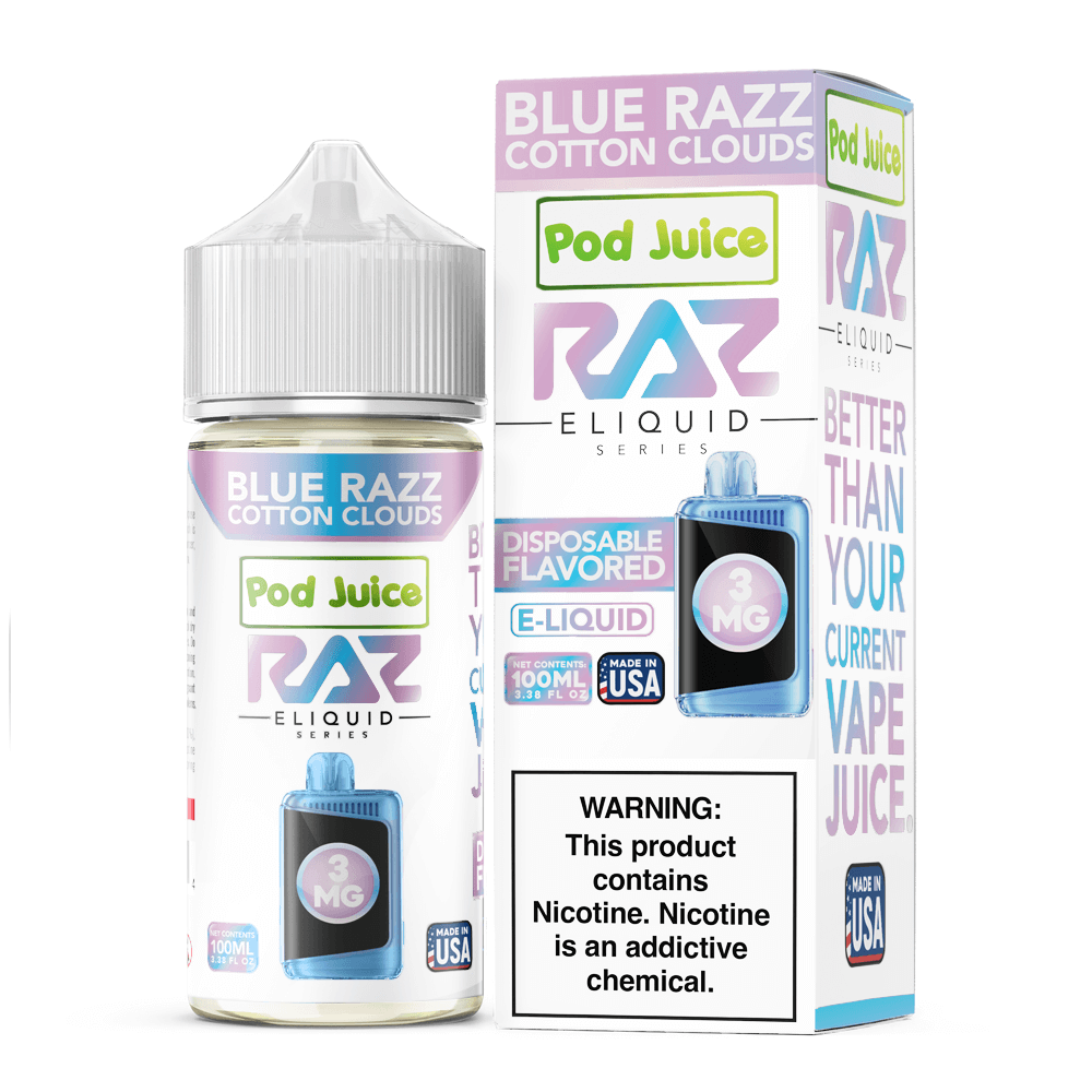 Pod Juice plus RAZ Disposables Collab E-Liquid 100mL - Freebase - MOQ 5 - Image 6