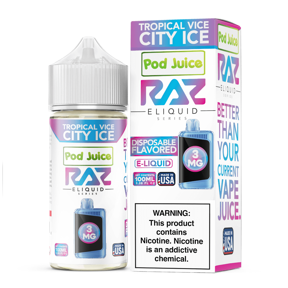 Pod Juice plus RAZ Disposables Collab E-Liquid 100mL - Freebase - MOQ 5 - Image 41
