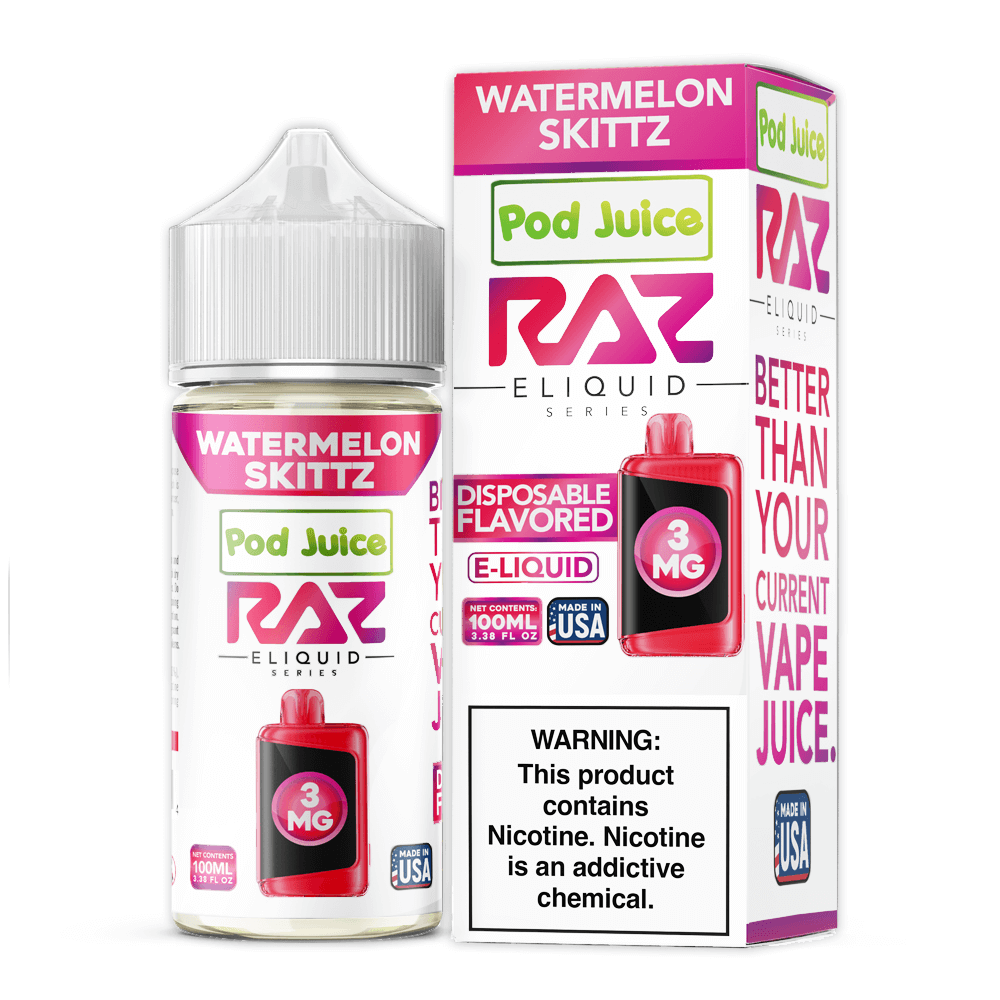 Pod Juice plus RAZ Disposables Collab E-Liquid 100mL - Freebase - MOQ 5 - Image 25