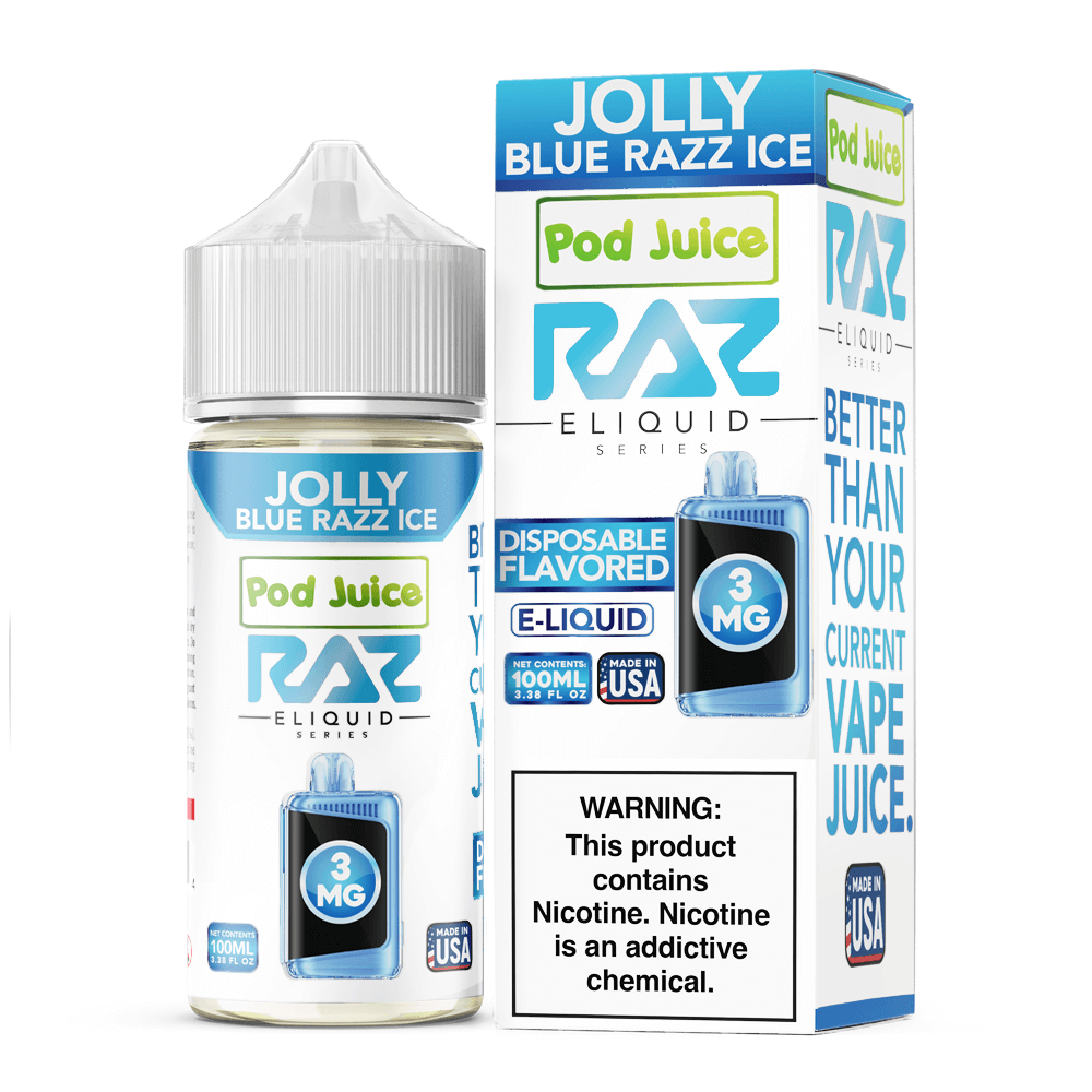Pod Juice plus RAZ Disposables Collab E-Liquid 100mL - Freebase - MOQ 5 - Image 3
