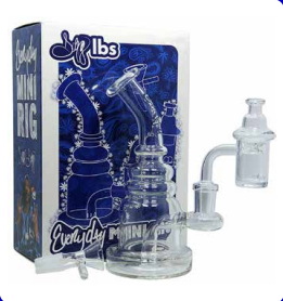 Dogg Lbs (Water Pipe) Everyday 6.5" Color Mini Rig Box Set with Banger & Carb Cap