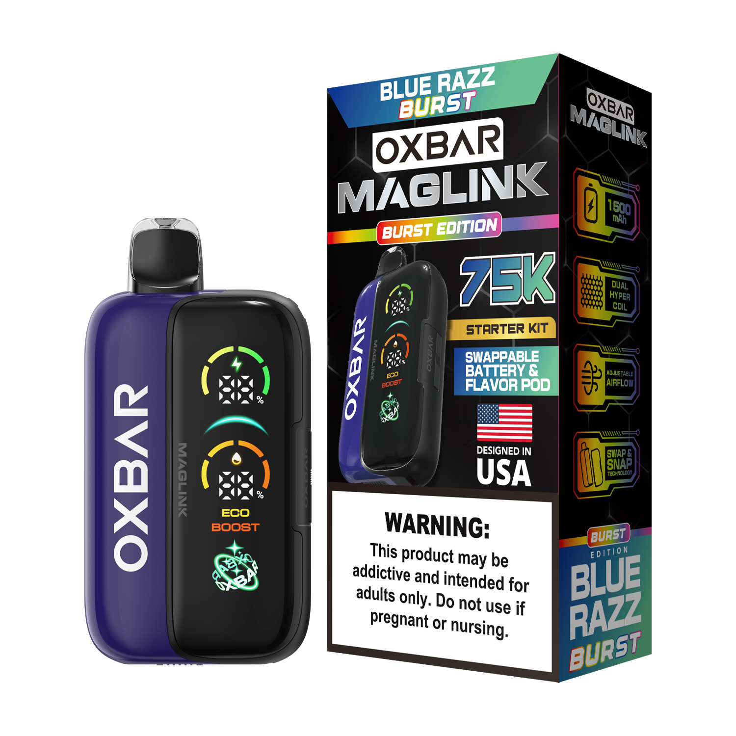 Oxbar Maglink Starter Kit (Dispo) (75000Puff)(30mL) Nixodine - MOQ 5 - Image 15