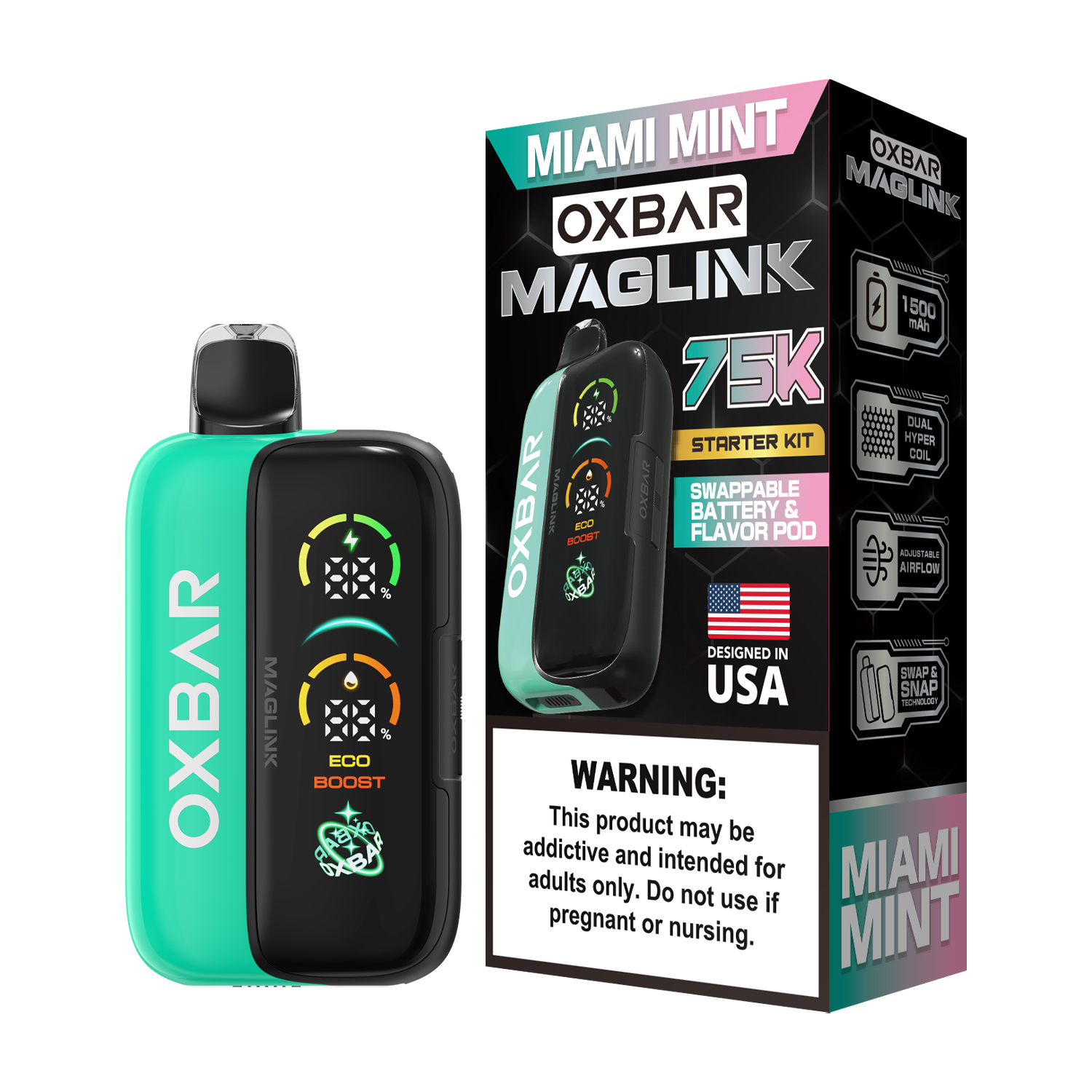 Oxbar Maglink Starter Kit (Dispo) (75000Puff)(30mL) Nixodine - MOQ 5 - Image 10