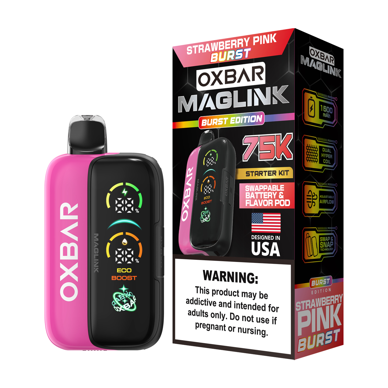 Oxbar Maglink Starter Kit (Dispo) (75000Puff)(30mL) Nixodine - MOQ 5 - Image 7