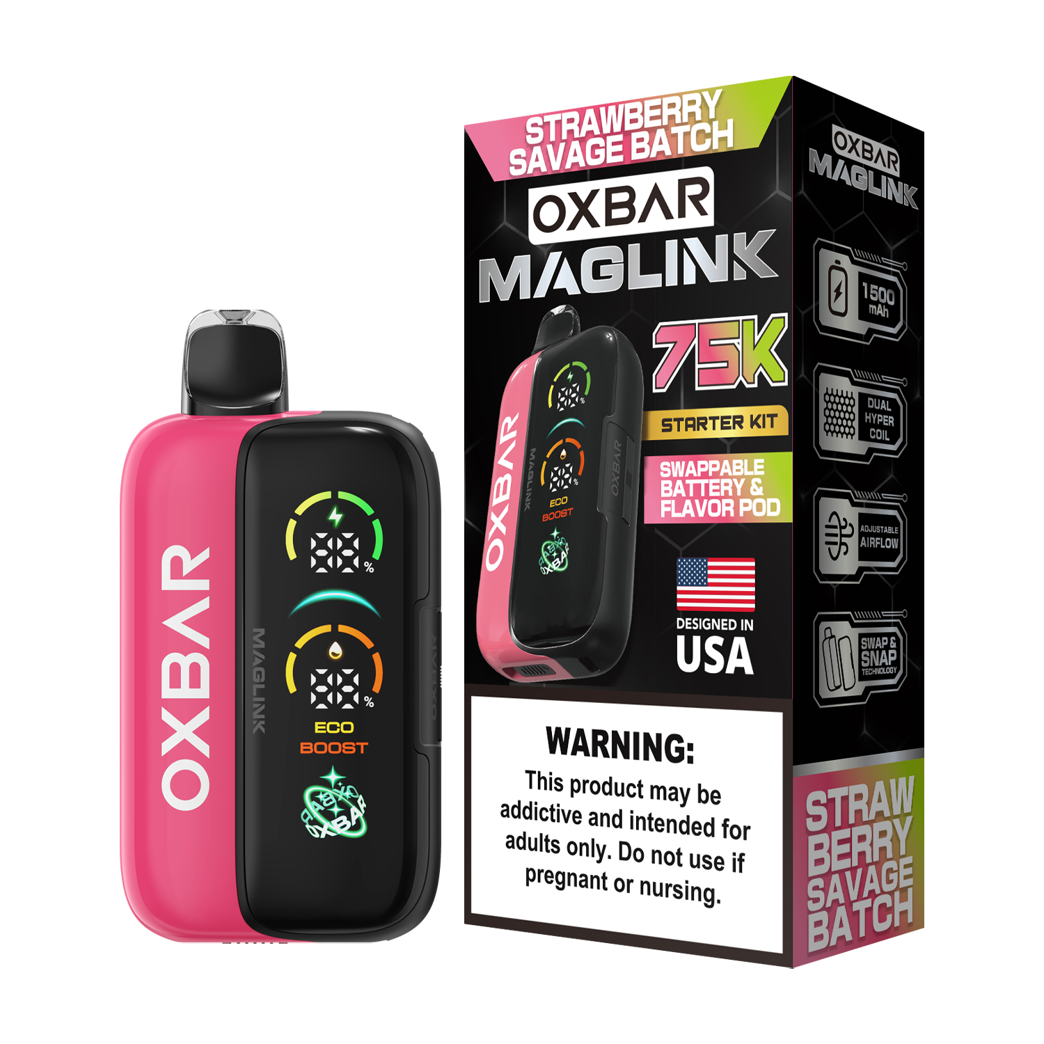 Oxbar Maglink Starter Kit (Dispo) (75000Puff)(30mL) Nixodine - MOQ 5 - Image 6