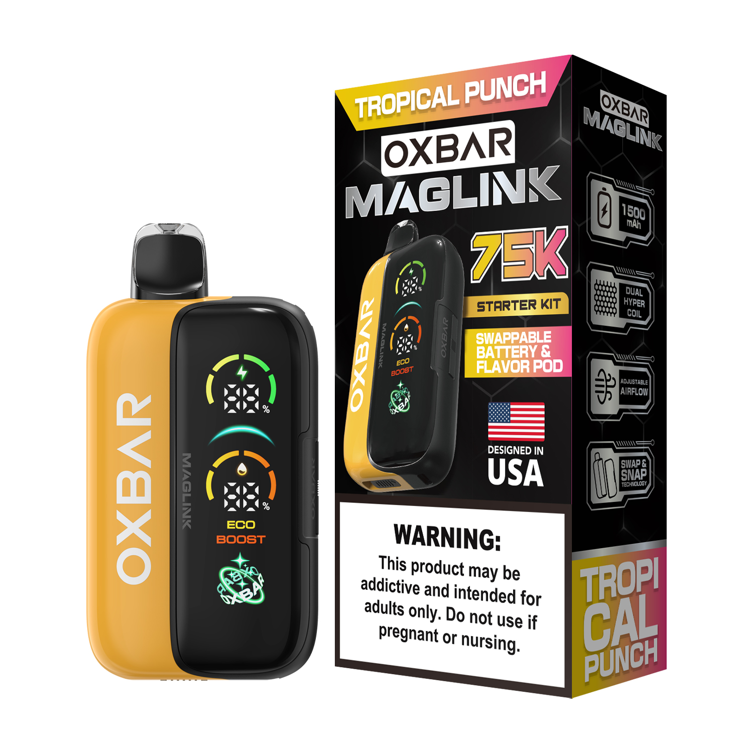 Oxbar Maglink Starter Kit (Dispo) (75000Puff)(30mL) Nixodine - MOQ 5 - Image 5