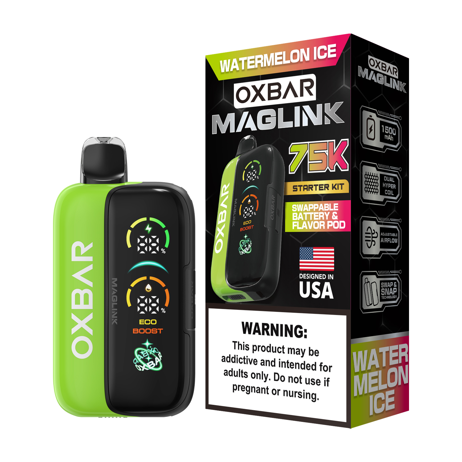 Oxbar Maglink Starter Kit (Dispo) (75000Puff)(30mL) Nixodine - MOQ 5 - Image 3