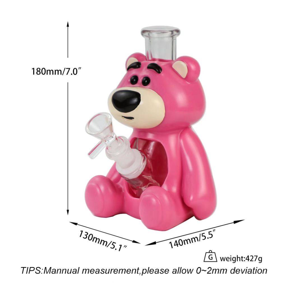 Non branded (Water Pipe) H647 7" Pink Bear